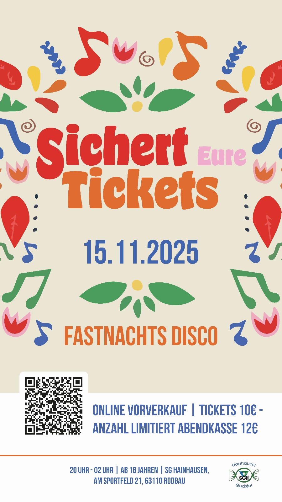 Flyer Fastnachtsdisco